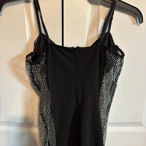 Banjuel Womens Dressy Dress Rhinestone Black